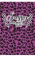 Sassy From Head To Toe: Purple Leopard Print Sassy Mom Journal / Snarky Notebook