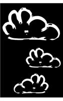 Cloud Notebook: College Ruled Line Paper Pages Journal 6 x 9 Inches (15,2 x 22,9 cm) - Nature Art Gift Idea - Diary, Photo Album or Recipes Booklet(149 Nature Print)