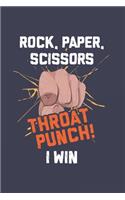 Rock, Paper, Scissors Throat Punch! I Win: Funny Game 2020 Planner - Weekly & Monthly Pocket Calendar - 6x9 Softcover Organizer - For Victory, Gambling And Fighting Fan