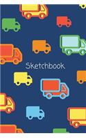 Sketchbook: Trucks Blank Notebook for Boys