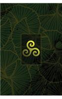 Monogram Triskele (Neopaganism) Notebook: Blank Journal Diary Memoir Log Logue(50 Luxury Two 150 Lined)