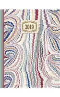 2019 Planner; Sage: 12 Months Week to two-page Diary 140 pages 8.5 x 11 with Contacts - Password - Birthday lists(2019 Weekly Planner Organizer Diary Journal)