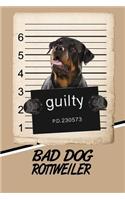 Bad Dog Rottweiler: Isometric Dot Drawing Paper Notebook Featuring 120 Pages 6x9