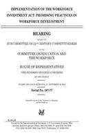 Implementation of the Workforce Investment Act: promising practices in workforce development