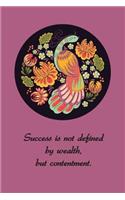 Success is not defined by wealth: Compact 6 x 9 inches 120 pages Cream Paper Blank Dot Grid Notebook