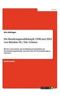 Die Bundestagswahlkämpfe 1998 und 2002 von Bündnis 90 / Die Grünen
