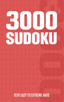 3000 Sudoku: Sudoku Puzzle Book for Adults with Very Easy to Extreme Hard Puzzles