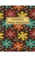 Cornell Notes Notebook: Floral Print Cornell Style Note Taking System 8 1/2 x 11 Composition College Ruled Paper