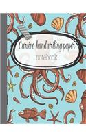 Cursive handwriting paper notebook