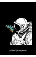 Astronaut Galaxy Journal: Dot Grid Journal - Astronaut Butterfly Art Cute Spaceman Insect Surrealism Gift - Black Dotted Diary, Planner, Gratitude, Writing, Travel, Goal, Bul