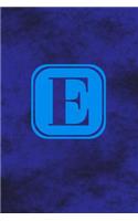 E - Single Letter Monogram Notebook