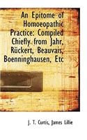 An Epitome of Homoeopathic Practice