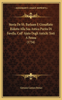 Storia De SS. Barlaam E Giosaffatte Ridotta Alla Sua Antica Purita Di Favella, Coll' Ajuto Degli Antichi Testi A Penna (1734)