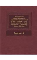 Dictionnaire Geographique Et Administratif Universel D'Haiti Illustre ...