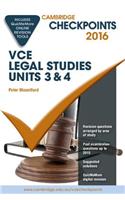 Cambridge Checkpoints Vce Legal Studies Units 3 and 4 2016 and Quiz Me More