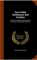 Saco Valley Settlements And Families