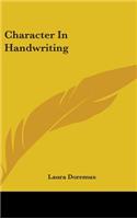 Character in Handwriting