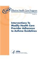 Interventions to Modify Health Care Provider Adherence to Asthma Guidelines