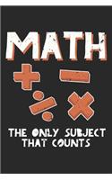 Math The Only Subject That Counts Math Teacher