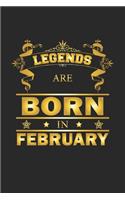 Legends Are Born In February: Monatsplaner, Termin-Kalender - Geburtstag Geschenk-Idee für Legenden - A5 - 120 Seiten