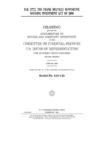 H.R. 5772: the Frank Melville Supportive Housing Investment Act of 2008