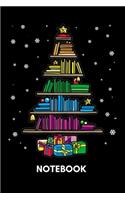 Notebook: Bookshelf Christmastree