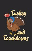 Turkey and Touchdowns: 120 Pages I 6x9 I Graph Paper 5x5