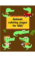 Animals coloring pages for kids: Coloring Pages, cute Pictures for toddlers Children Kids Kindergarten and adults