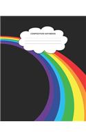 Rainbow Composition Notebook: Blank Lined Cute Notebooks for Girls Teens Kids School Writing Notes Journal (7.5 x 9.25 in)