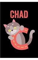 Chad: Animals Coloring Book for Kids, Weekly Planner, and Lined Journal Animal Coloring Pages. Personalized Custom Name Initial Alphabet Christmas or Birt