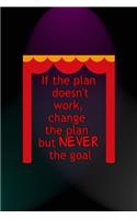 If The Plan Doesn't Work, Change The Plan But Never The Goal