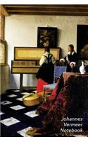 Johannes Vermeer Notebook: The Music Lesson Journal - 100-Page Beautiful Lined Art Notebook - 6 X 9 Artsy Journal Notebook (Art Masterpieces)
