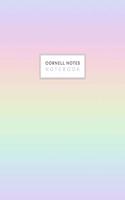 Cornell Notes Notebook: Unicorn Pastel Rainbow Gradient Cornell Note Paper Notes Taking Journal for School Students College Ruled Lined Large Notebook, 8.5 x 11 in