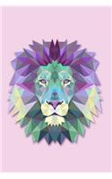 Polygonal Geometric Lion's Head Notebook Journal