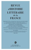 Revue d'Histoire Litteraire de la France