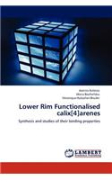 Lower Rim Functionalised calix[4]arenes