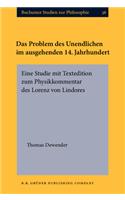 Problem des Unendlichen im ausgehenden 14. Jahrhundert