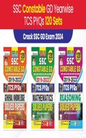 SSC Constable GD Math + Reasoning + General Awareness TCS PYQs 2024 Exam Solved Papers Total 120 Sets Each( 3 Book GD Combo) (English Medium