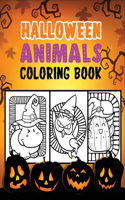 Halloween animals coloring book