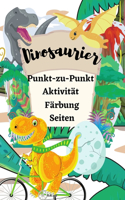 Dinosaurier Punkt-zu-Punkt-Aktivität Färbung Seiten: Lustige Punkt-zu-Punkt für Kinder im Alter von 4-8 in Dinosaurier Thema & Färbung