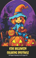 Kids Halloween Coloring Spectacle: 50 Pages of Spooky Fun for Ages 4 8, 8.5x11 inches