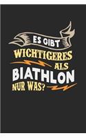 Es gibt wichtigeres als Biathlon nur was?: Notizbuch A5 kariert 120 Seiten, Notizheft / Tagebuch / Reise Journal, perfektes Geschenk für Biatlethen