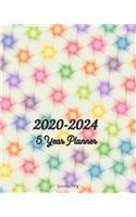 2020-2024 Five Year Planner Geometry: 60 Months Monthly Calendar Planner, 5 Year Monthly Appointment Notebook, Agenda Schedule Organizer and Business Planners with Federal Holidays - Uni
