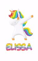 Elissa: Elissa 6x9 Journal Notebook Dabbing Unicorn Rainbow