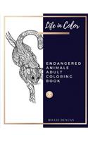 ENDANGERED ANIMALS ADULT COLORING BOOK (Book 2)