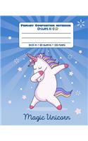 Primary Composition Notebook Grades K-2 - Magic Unicorn