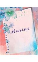 Marine: Le carnet de notes journal intime personnalisé pour Marine