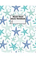 Blank Sheet Music Notebook: Easy Blank Staff Manuscript Book Large 8.5 X 11 Inches Musician Paper Wide 12 Staves Per Page for Piano, Flute, Violin, Guitar, Trumpet, Drums, Cell