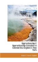 Apprenticeship & Apprenticeship Education in Colonial New England & New York