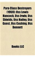 Par Class Destroyers (1959)